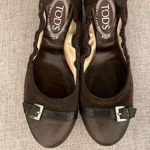Tod’s Ballet Flats with Leather Toe